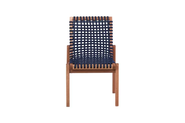 Conjunto de Cadeiras 2 Peças Trama - Jatobá e Corda Azul - Imagem 6