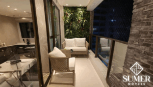 Conjunto de sofá de 1 e 2 lugares em corda náutica